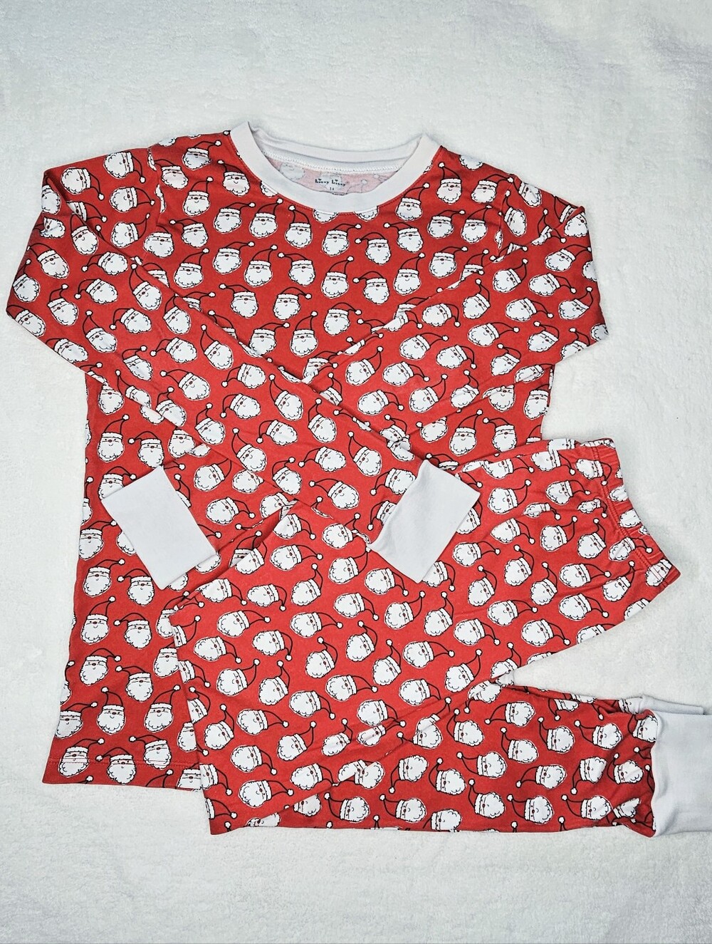 Kissy Kissy Kids Red Santa Print Pajama Set